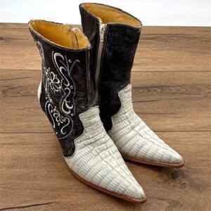 Premier Women's Size 9 US 26 Mex Exotic Textured Leather Western‎ Stiletto Boots